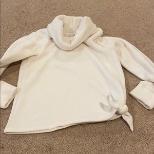 White Boat Neck Fleece